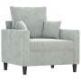 Set von Sofas mit 4 Stück Kissen hellgrauer Samt von , Sofas - Ref: Foro24-3201690, Preis: 596,81 €, Rabatt: %