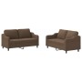 Sofa set with cushions 2 pieces brown fabric by , Sofas - Ref: Foro24-3201805, Price: 418,73 €, Discount: %