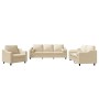 3-piece sofa set with cream fabric cushions by , Sofas - Ref: Foro24-3201788, Price: 689,74 €, Discount: %