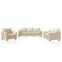 3-piece sofa set with cream fabric cushions by , Sofas - Ref: Foro24-3201788, Price: 706,25 €, Discount: %