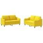 Set Sofas mit 2 Stück Kissen aus hellgelbem Stoff von , Sofas - Ref: Foro24-3201807, Preis: 408,48 €, Rabatt: %