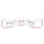 Set von Sofas mit Kissen 3 Stück roter roter Stoff von , Sofas - Ref: Foro24-3201776, Preis: 661,31 €, Rabatt: %
