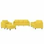 Set of sofas with 4 light yellow fabric cushions by , Sofas - Ref: Foro24-3201783, Price: 598,10 €, Discount: %