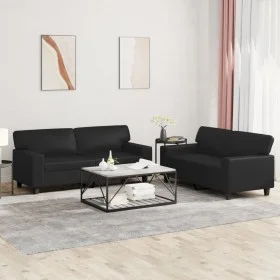 2-piece black faux leather sofa set by , Sofas - Ref: Foro24-3201914, Price: 500,73 €, Discount: %