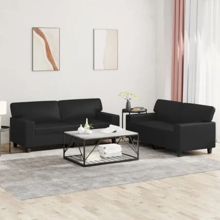 Set mit 2 Stück Sofas Kunstleder schwarz von , Sofas - Ref: Foro24-3201914, Preis: 500,73 €, Rabatt: %