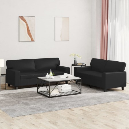 Set mit 2 Stück Sofas Kunstleder schwarz von , Sofas - Ref: Foro24-3201914, Preis: 513,51 €, Rabatt: %