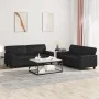 Set mit 2 Stück Sofas Kunstleder schwarz von , Sofas - Ref: Foro24-3201914, Preis: 500,73 €, Rabatt: %