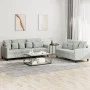 Two-piece light gray velvet sofa set with cushions by , Sofas - Ref: Foro24-3201720, Price: 474,97 €, Discount: %