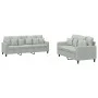 Two-piece light gray velvet sofa set with cushions by , Sofas - Ref: Foro24-3201720, Price: 474,97 €, Discount: %