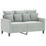 Sofagarnitur mit 2 Stück hellgrauen Samtkissen von , Sofas - Ref: Foro24-3201720, Preis: 428,34 €, Rabatt: %