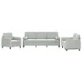 3-piece light gray velvet sofa set with cushions by , Sofas - Ref: Foro24-3201954, Price: 601,06 €, Discount: %