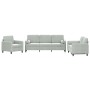 Set von Sofas mit 3 Stück Kissen hellgrauer Samt von , Sofas - Ref: Foro24-3201954, Preis: 589,83 €, Rabatt: %