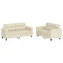 2-piece cream synthetic leather sofa set with cushions by , Sofas - Ref: Foro24-3202363, Price: 473,42 €, Discount: %