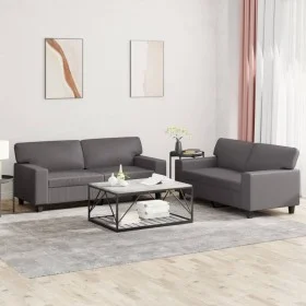 Juego de sofás 2 piezas cuero sintético gris de , Sofás - Ref: Foro24-3201916, Precio: 498,25 €, Descuento: %