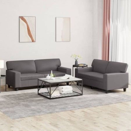 Set mit 2 Stück Sofas Kunstleder grau von , Sofas - Ref: Foro24-3201916, Preis: 513,90 €, Rabatt: %