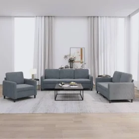 Juego de sofás 3 piezas terciopelo gris oscuro by , Sofas - Ref: Foro24-3201935, Price: 599,48 €, Discount: %