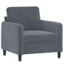 Juego de sofás 3 piezas terciopelo gris oscuro by , Sofas - Ref: Foro24-3201935, Price: 599,48 €, Discount: %
