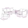 3-piece sofa set with light yellow fabric cushions by , Sofas - Ref: Foro24-3201847, Price: 463,13 €, Discount: %