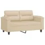 2-piece sofa set with cream microfiber fabric cushions by , Sofas - Ref: Foro24-3202354, Price: 580,98 €, Discount: %