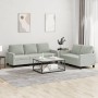 Sofagarnitur mit 2 Stück hellgrauen Samtkissen von , Sofas - Ref: Foro24-3201516, Preis: 476,84 €, Rabatt: %