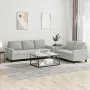 Two-piece light gray velvet sofa set with cushions by , Sofas - Ref: Foro24-3201516, Price: 477,33 €, Discount: %