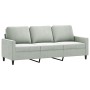Sofagarnitur mit 2 Stück hellgrauen Samtkissen von , Sofas - Ref: Foro24-3201516, Preis: 476,84 €, Rabatt: %
