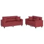 2-piece red dyed faux leather sofa set with cushions by , Sofas - Ref: Foro24-3202375, Price: 503,65 €, Discount: %