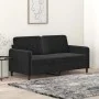 2-Sitzer-Sofa aus schwarzem Samt 140 cm von , Sofas - Ref: Foro24-359447, Preis: 192,34 €, Rabatt: %