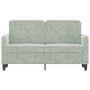 Light gray velvet 2-seater sofa, 120 cm by , Sofas - Ref: Foro24-359432, Price: 179,26 €, Discount: %