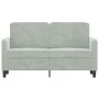 Light gray velvet 2-seater sofa, 120 cm by , Sofas - Ref: Foro24-359432, Price: 177,01 €, Discount: %