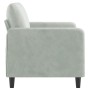 Light gray velvet 2-seater sofa, 120 cm by , Sofas - Ref: Foro24-359432, Price: 179,26 €, Discount: %