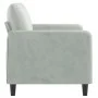 Light gray velvet 2-seater sofa, 120 cm by , Sofas - Ref: Foro24-359432, Price: 177,01 €, Discount: %