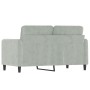 Light gray velvet 2-seater sofa, 120 cm by , Sofas - Ref: Foro24-359432, Price: 179,26 €, Discount: %