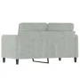 Light gray velvet 2-seater sofa, 120 cm by , Sofas - Ref: Foro24-359432, Price: 177,01 €, Discount: %