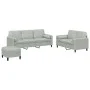 Juego de sofás con cojines 3 piezas terciopelo gris claro de , Sofás - Ref: Foro24-3202044, Precio: 516,51 €, Descuento: %
