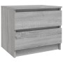 Mesita de noche madera contrachapada gris Sonoma 50x39x43,5 cm de vidaXL, Mesitas de noche - Ref: Foro24-815824, Precio: 49,9...