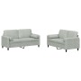 Two-piece light gray velvet sofa set with cushions by , Sofas - Ref: Foro24-3201994, Price: 384,01 €, Discount: %