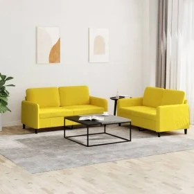 2-piece yellow velvet sofa set by , Sofas - Ref: Foro24-3201980, Price: 424,61 €, Discount: %