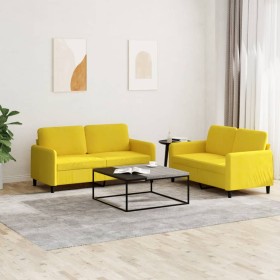 Set aus 2-teiligen gelben Samtsofas von , Sofas - Ref: Foro24-3201980, Preis: 431,64 €, Rabatt: %