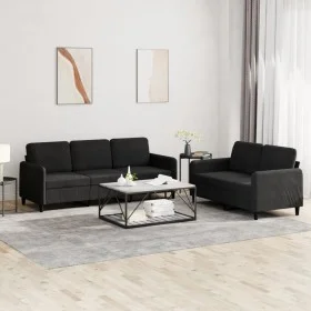 2-piece black velvet sofa set by , Sofas - Ref: Foro24-3202019, Price: 467,62 €, Discount: %
