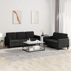 Set aus 2-teiligen Sofas aus schwarzem Samt von , Sofas - Ref: Foro24-3202019, Preis: 475,09 €, Rabatt: %