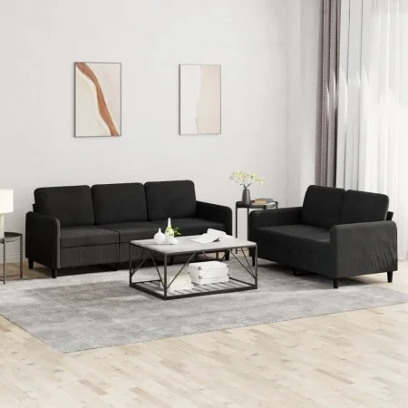 Set aus 2-teiligen Sofas aus schwarzem Samt von , Sofas - Ref: Foro24-3202019, Preis: 467,62 €, Rabatt: %