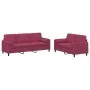 Set von Sofas mit 2 Stück Kissen roter Samt von , Sofas - Ref: Foro24-3202038, Preis: 514,09 €, Rabatt: %