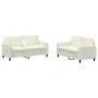 Zweiteilige Sofagarnitur aus cremefarbenem Samt von , Sofas - Ref: Foro24-3201982, Preis: 486,15 €, Rabatt: %