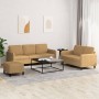 Set aus 3-teiligen braunen Samtsofas von , Sofas - Ref: Foro24-3202031, Preis: 551,82 €, Rabatt: %