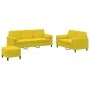3-piece velvet yellow sofa set with cushions by , Sofas - Ref: Foro24-3202050, Price: 578,82 €, Discount: %