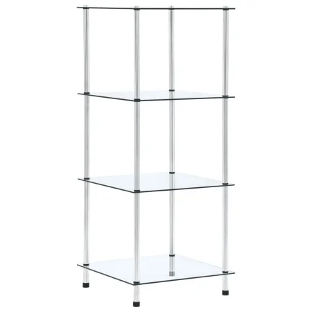 4-tier transparent tempered glass shelf 40x40x100 cm by vidaXL, Bookcases and shelves - Ref: Foro24-249505, Price: 52,37 €, D...