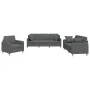3-piece dark gray fabric sofa set with cushions by , Sofas - Ref: Foro24-3202071, Price: 647,93 €, Discount: %