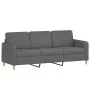 3-piece dark gray fabric sofa set with cushions by , Sofas - Ref: Foro24-3202071, Price: 647,93 €, Discount: %