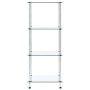 4-tier transparent tempered glass shelf 40x40x100 cm by vidaXL, Bookcases and shelves - Ref: Foro24-249505, Price: 53,16 €, D...